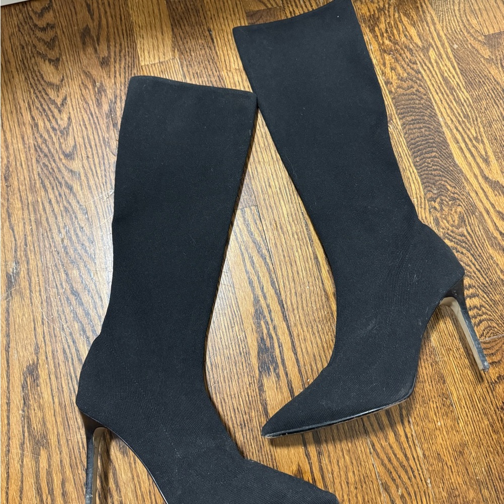 Saks Fifth Avenue Black Heeled Boots